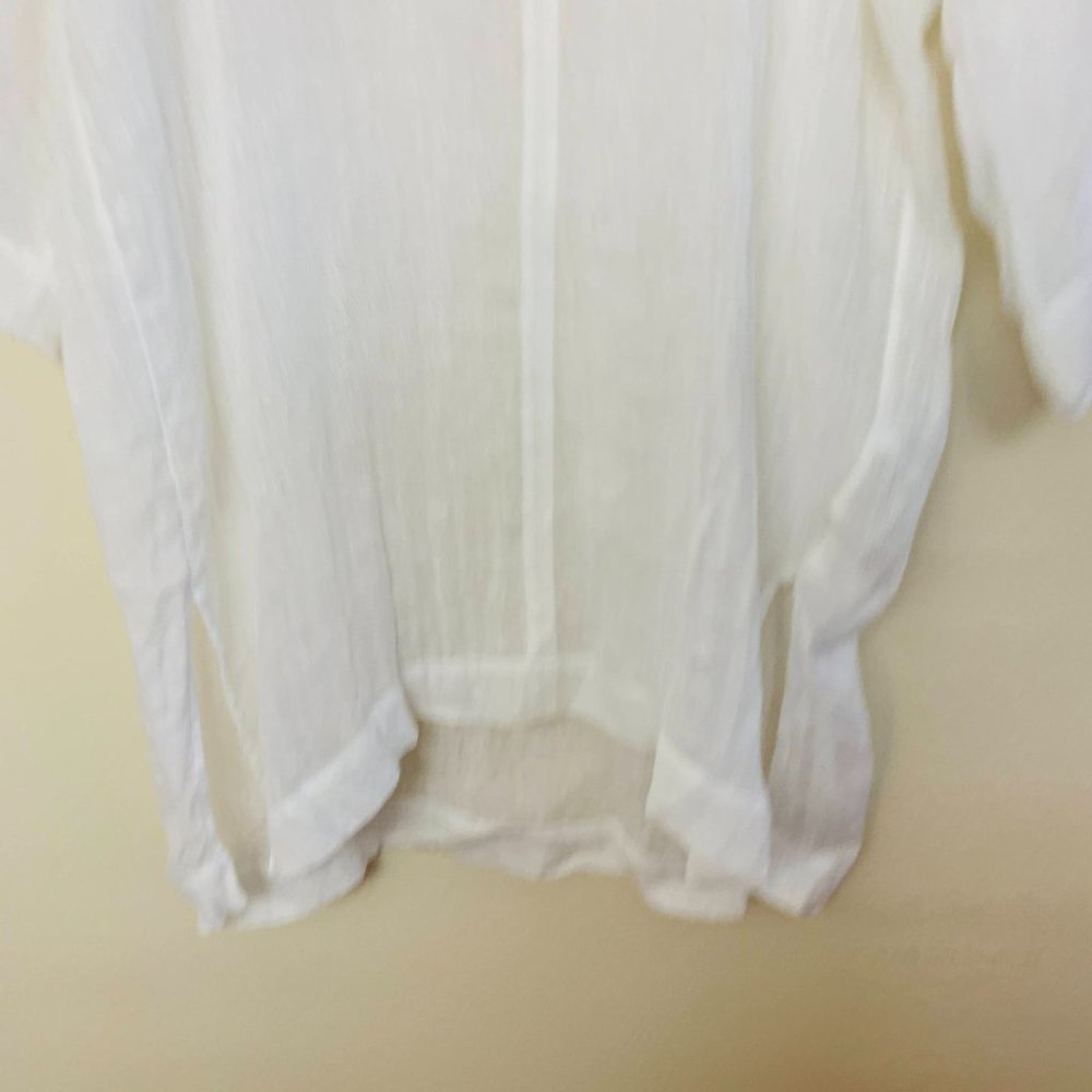 Eileen Fisher Organic Linen Gauze Tunic Top - Picture 5 of 14